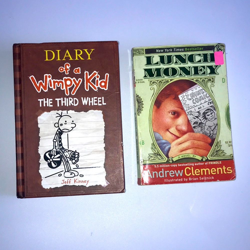 Lot of 2 : Diary of a Whimpy Kid 7 & Lunch Money Chapter Books